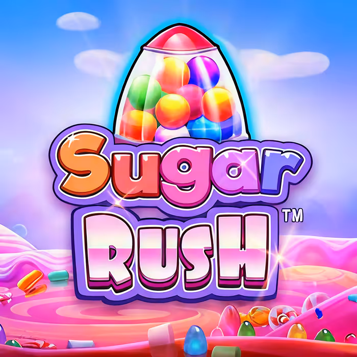 Sugar Rush slot grid packed with gummy clusters